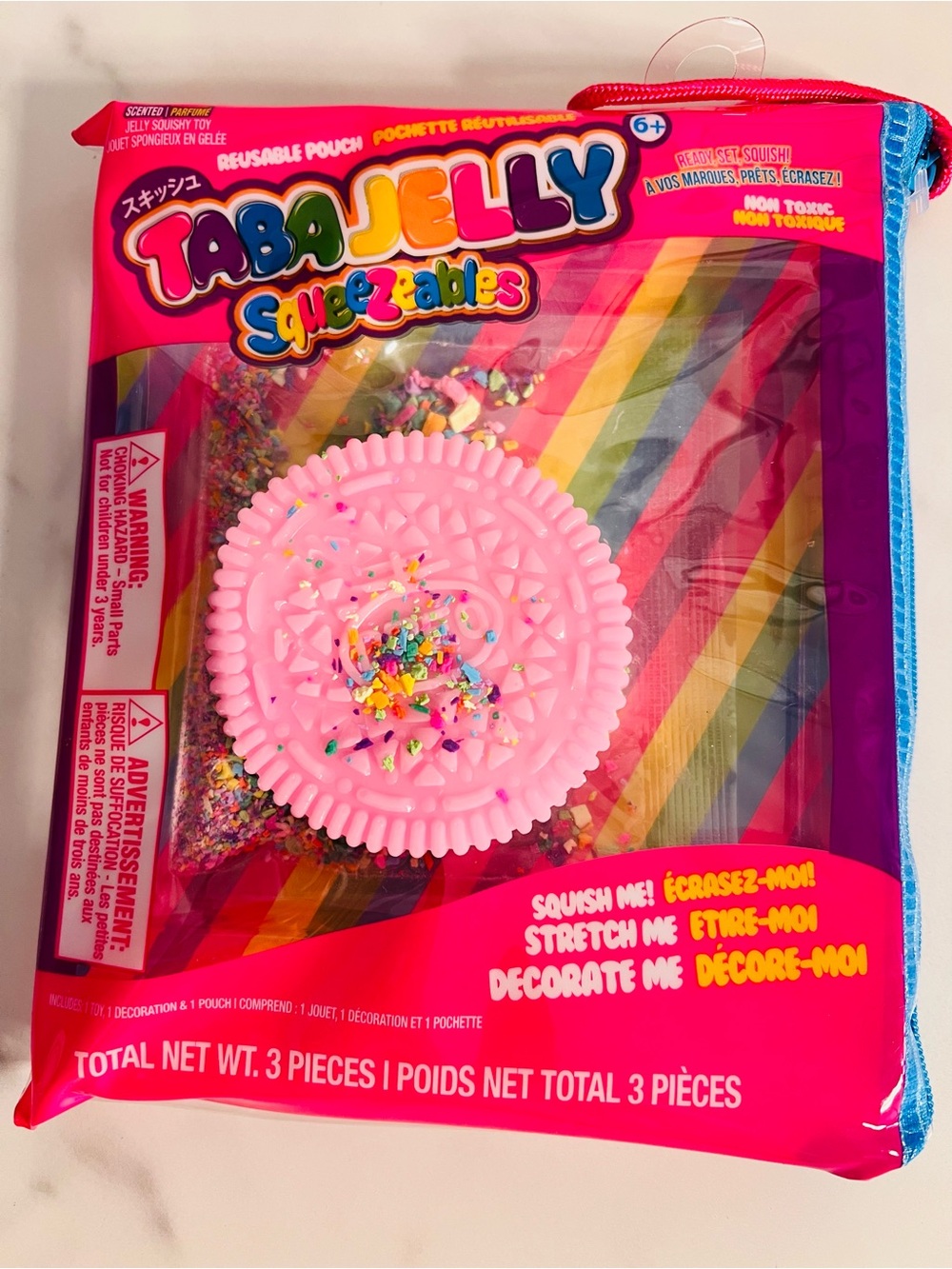 Taba Jelly Squeezeables Pink Oreo Squishy